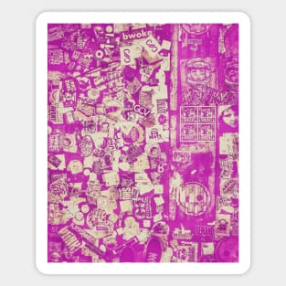 Pink Stickers Pop Art NYC Magnet